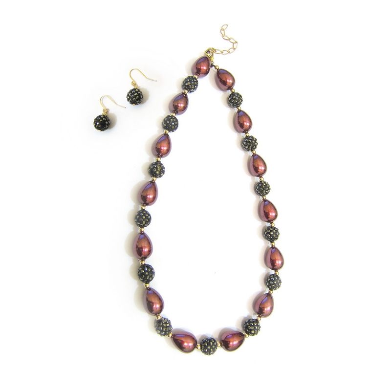 GENERICO - Set Conjunto Collar + Aros Elegante Shamballa