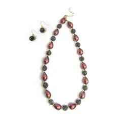 GENERICO - Set Conjunto Collar + Aros Elegante Shamballa
