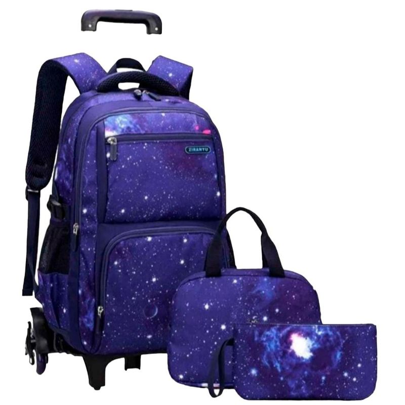AK SPORT - Mochila Galáctica Con Ruedas Desmontable PB-D10 - Azul Marino