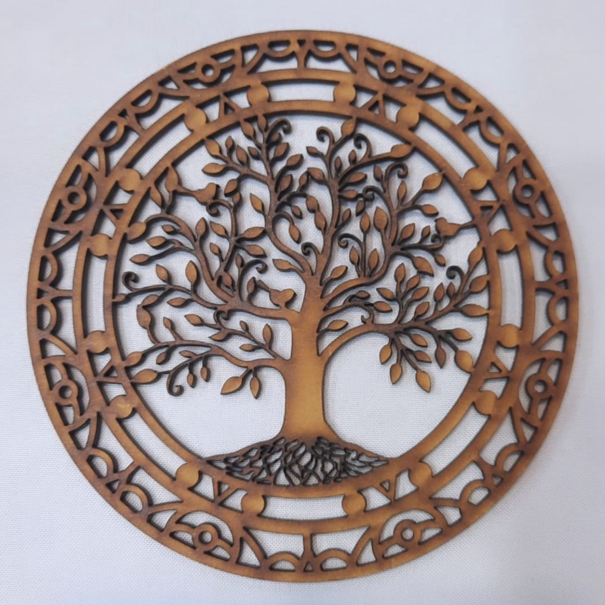 GENERICO - Árbol Vida Círculo MDF 8 cm de diámetro.