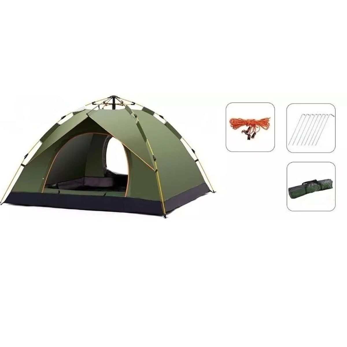 GENERICO - Carpa Automatica 2 Personas. Impermeable Armado Facil