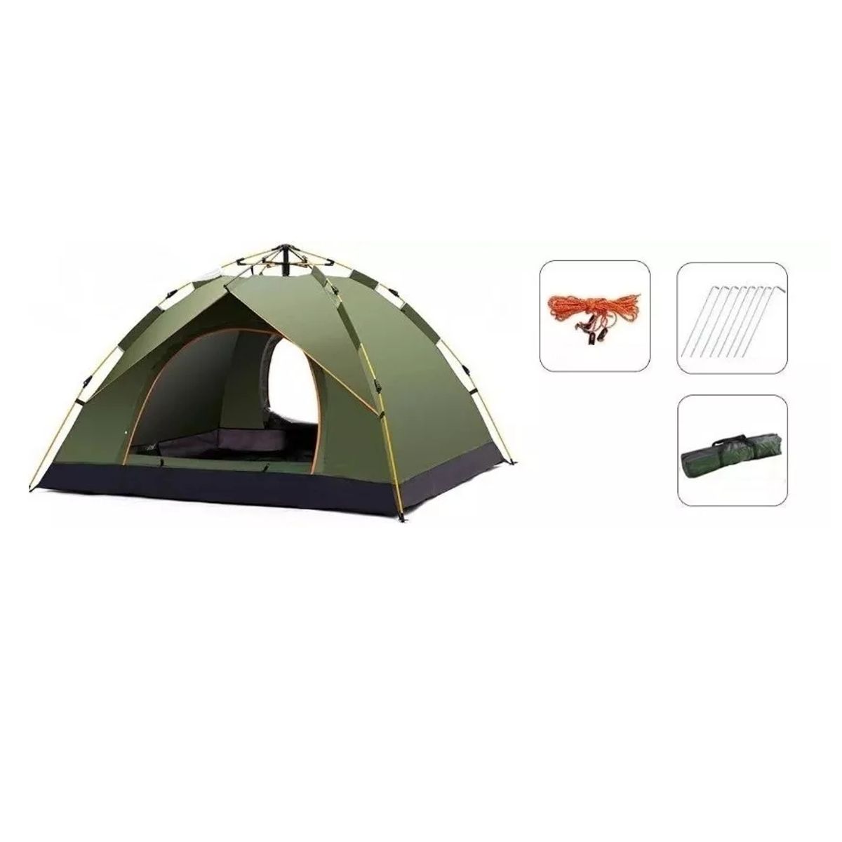 GENERICO - Carpa Automatica 2 Personas. Impermeable Armado Facil