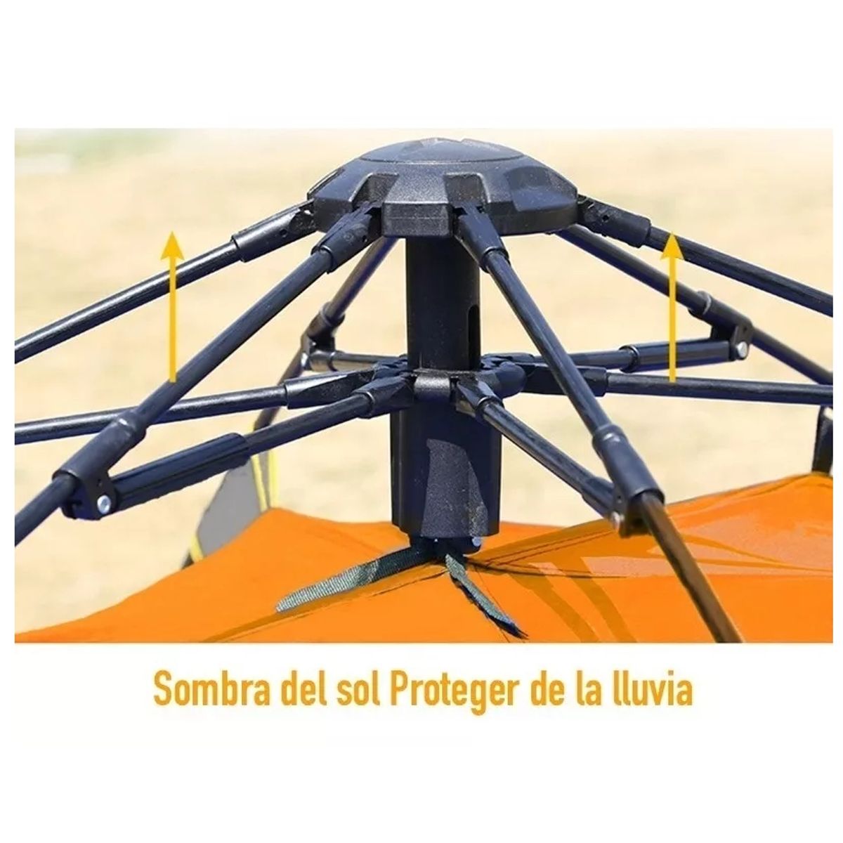 GENERICO - Carpa Automatica 2 Personas. Impermeable Armado Facil