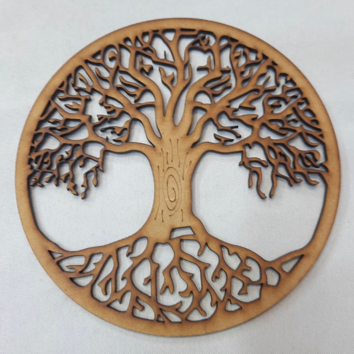 GENERICO - Árbol de la vida Seco MDF color natural 30 cm diámetro.