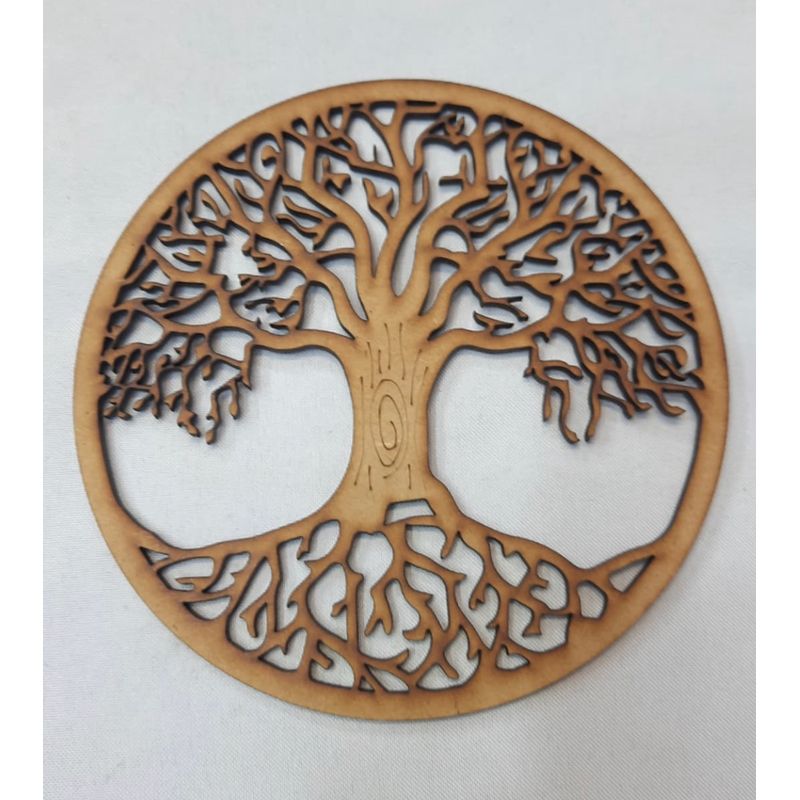 GENERICO - Árbol de la vida Seco MDF color natural 30 cm diámetro.