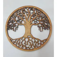 GENERICO - Árbol de la vida Seco MDF 8 cm de diámetro.