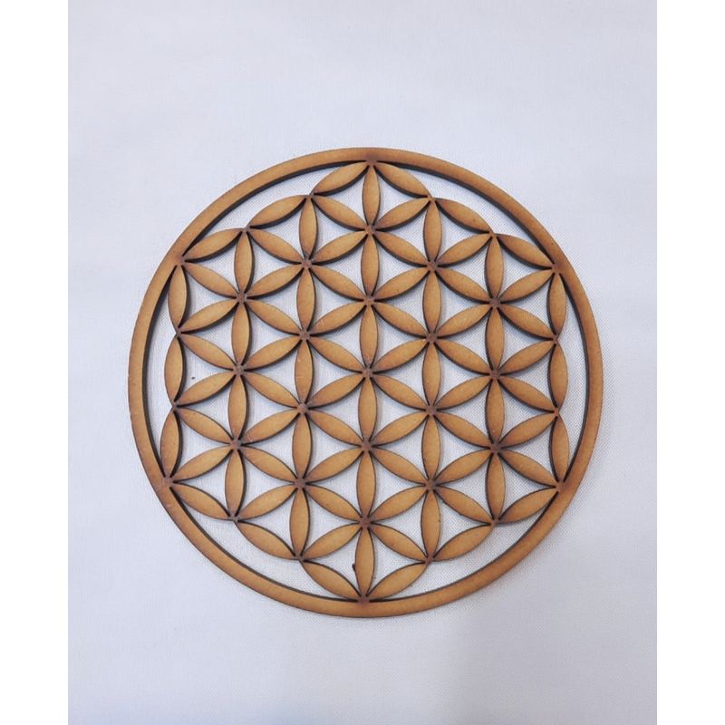 GENERICO - Flor de la Vida 2 MDF color natural 30 cm diámetro.