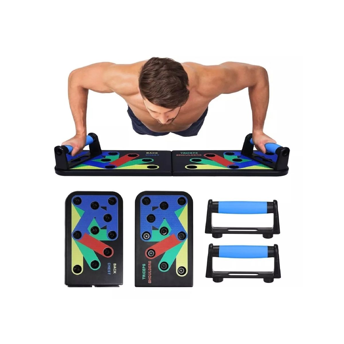 GENERICO - Soporte Push Up Tabla Sistema Multifuncionales Pecho Espalda