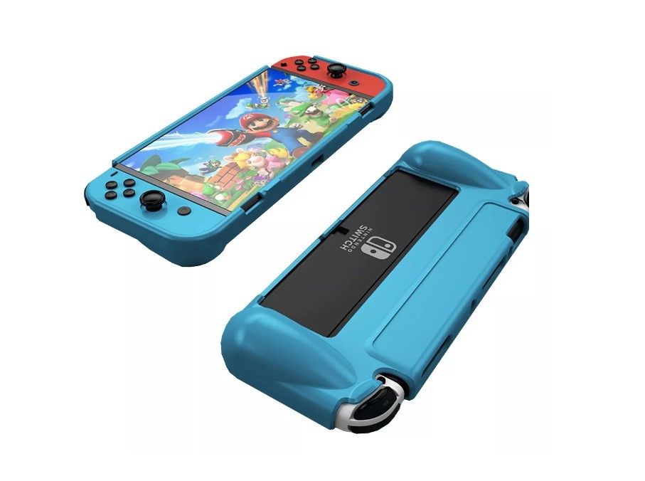 GENERICO Carcasa De Goma Tpu Para Nintendo Switch Oled Celeste