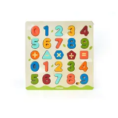 MIDEER - Puzzle números de madera magnéticos y encajables