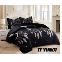 Cubrecama de Invierno Plush con chiporro 2 plazas negro mandala