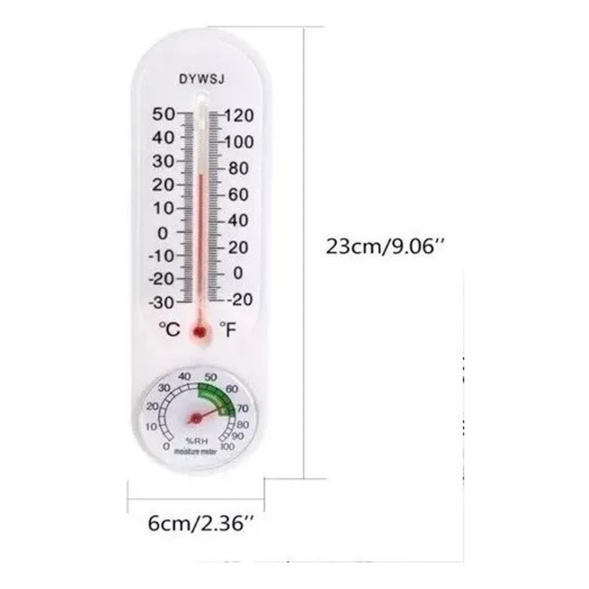 GENERICO - Termometro Ambiental Higrometro De Pared Temperatura Humedad