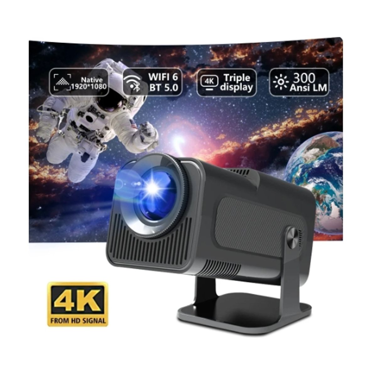 GENERICO - Proyector portátil HY320 Android 11 HD 4K Mini Cine en casa