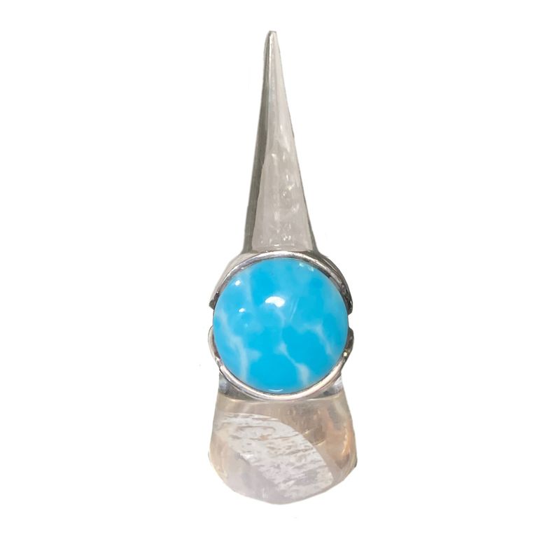 TAETHAI - Anillo de plata 925 con piedra Howlita