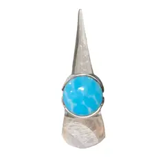 TAETHAI - Anillo de plata 925 con piedra Howlita
