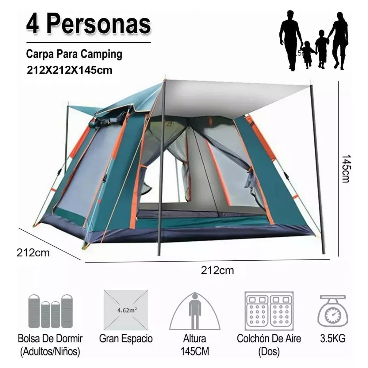 GENERICO - Tienda Automática Campaña Casa Camping Acampar