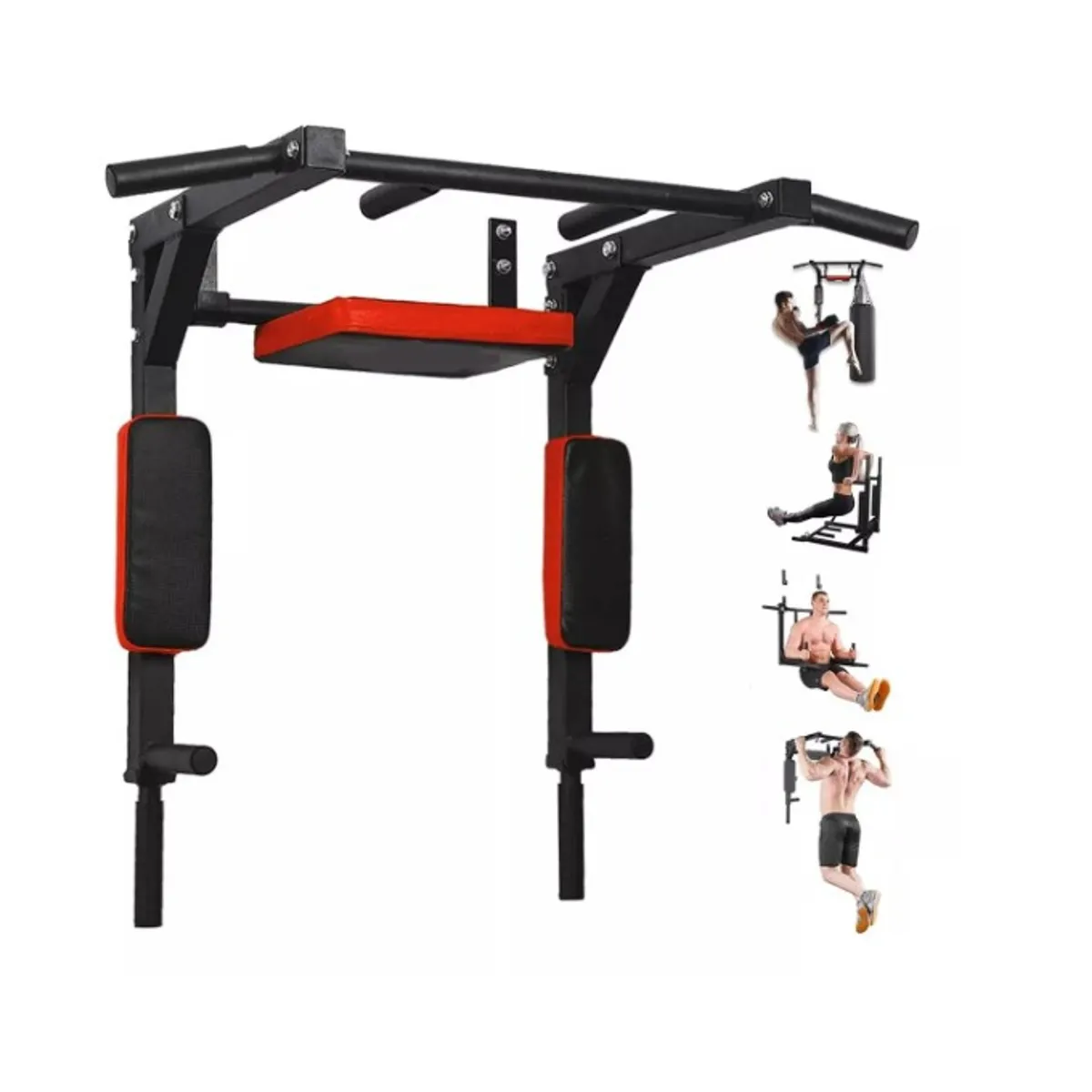 GENERICO - Barra Dominadas Ejercicios Multifuncional Pared Gym 8en1