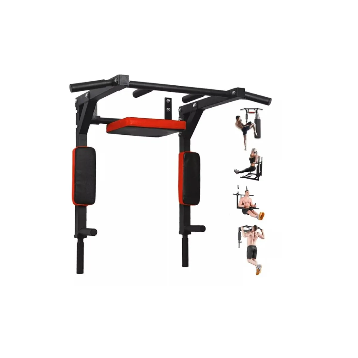 GENERICO - Barra Dominadas Ejercicios Multifuncional Pared Gym 8en1