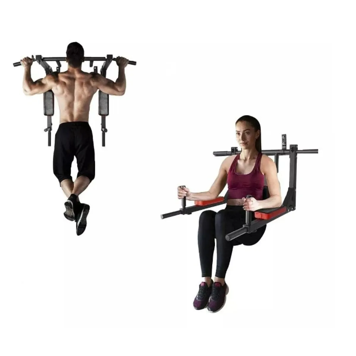 GENERICO - Barra Dominadas Ejercicios Multifuncional Pared Gym 8en1