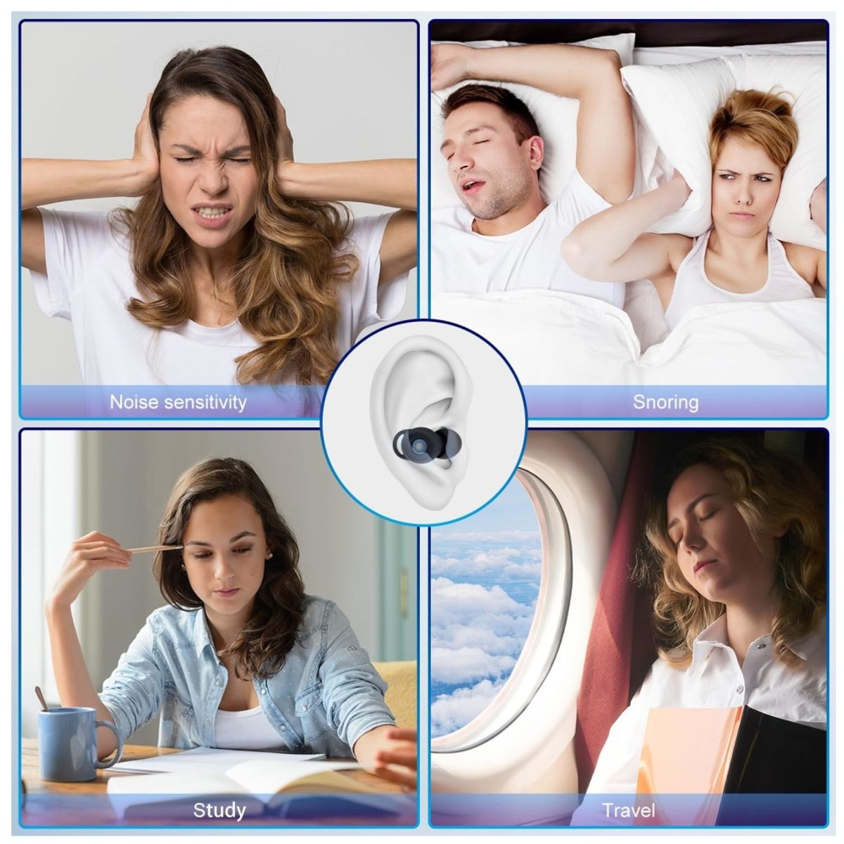 KUANGYE - Tapones Auditivos Reutilizables Con Aislamiento Acústico De 30 Db