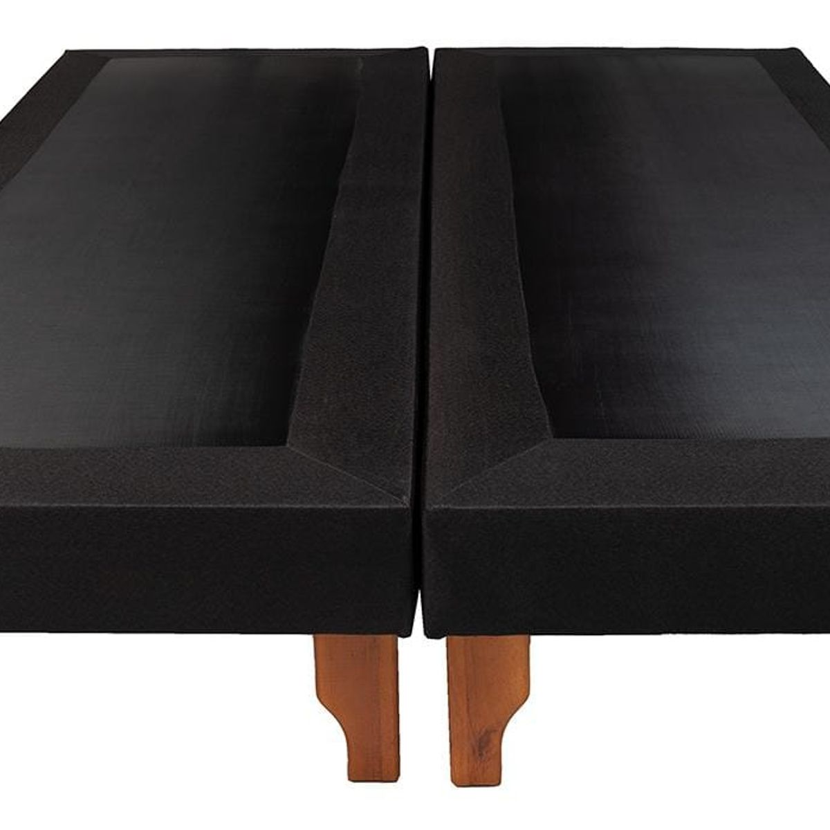 MUEBLES NEW - BASE KING EN LINO NEGRO.