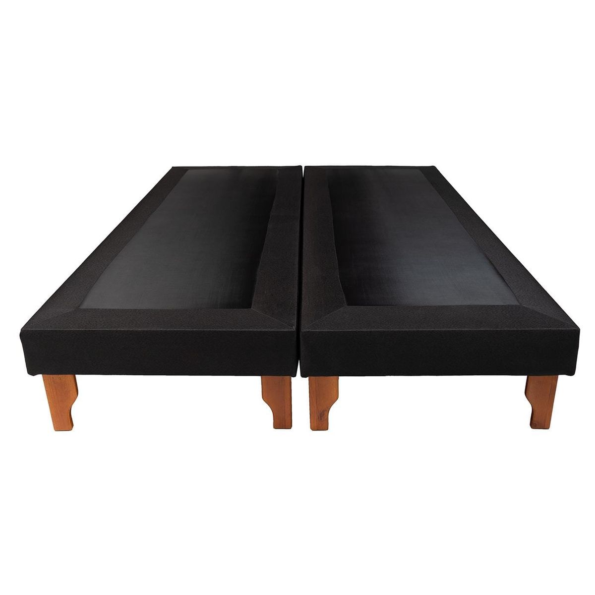 MUEBLES NEW - BASE KING EN LINO NEGRO.