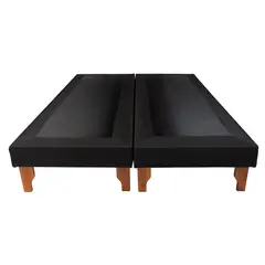 MUEBLES NEW - BASE KING EN LINO NEGRO