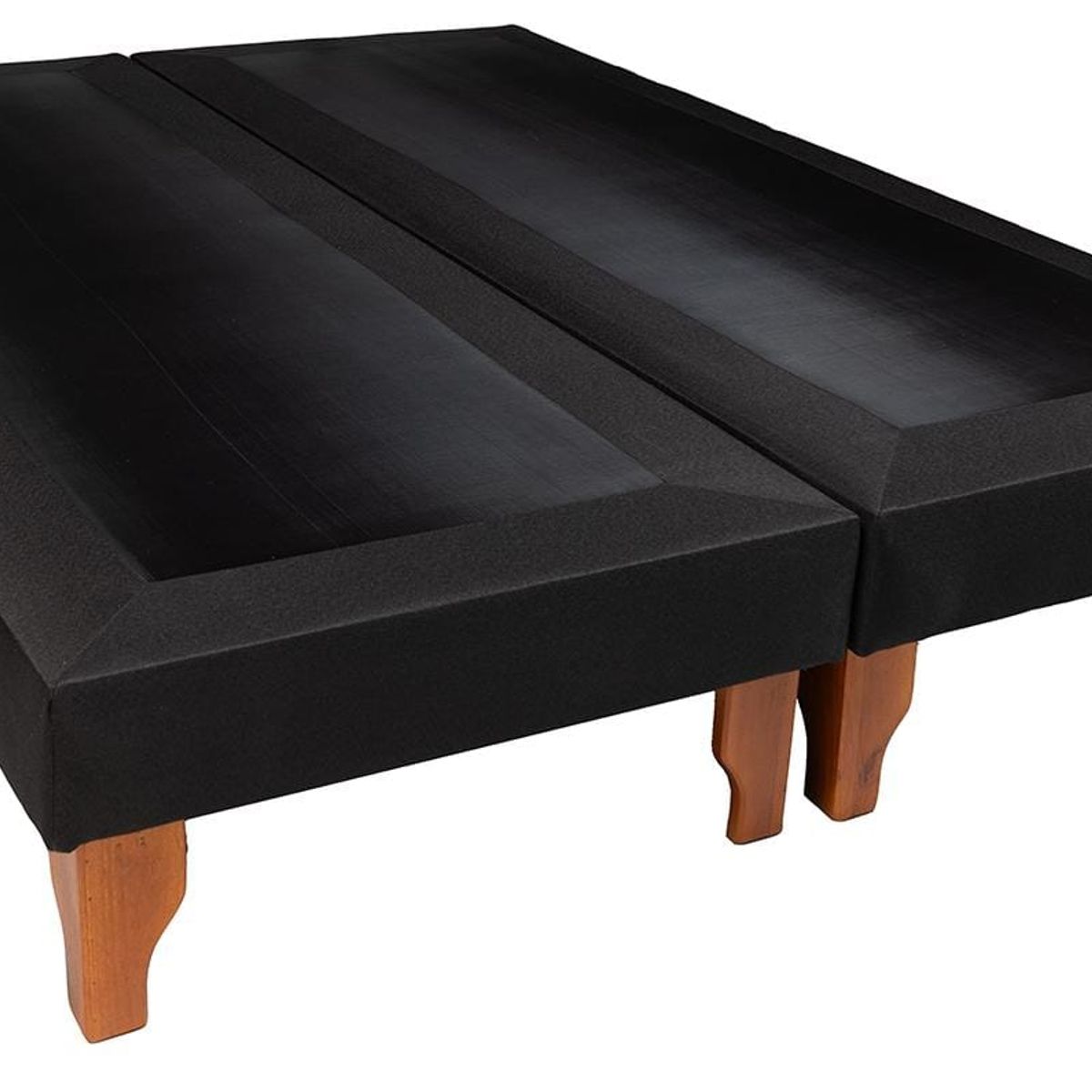 MUEBLES NEW - BASE KING EN LINO NEGRO.