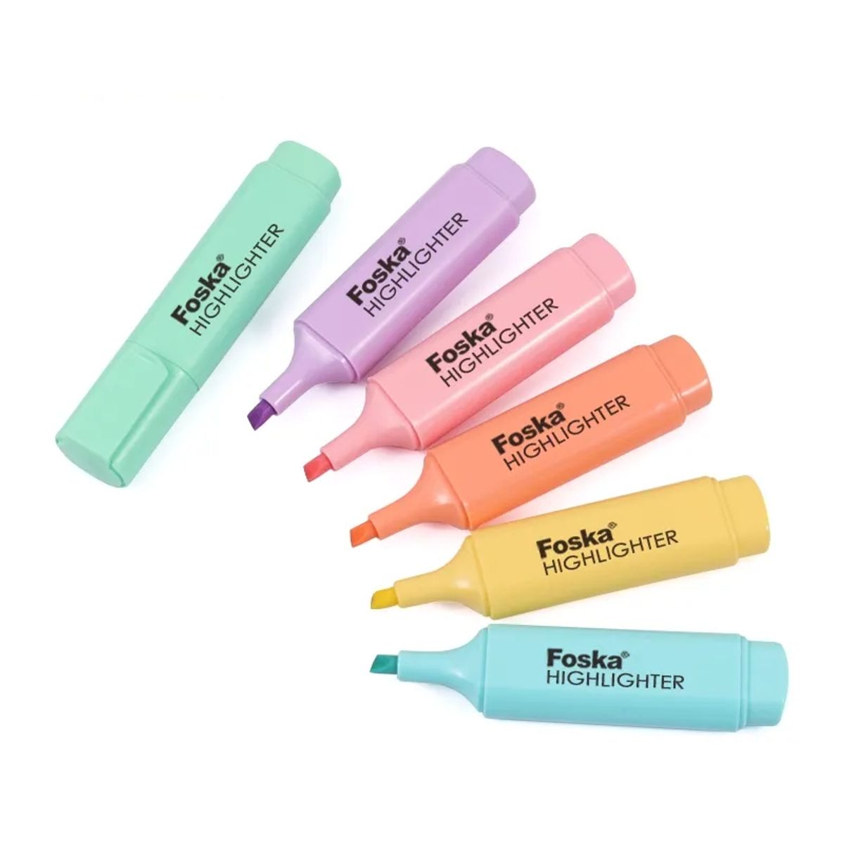 FOSKA - Set 6 destacadores pastel Calidad