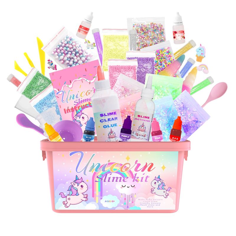 GENERICO - Kit Para Hacer Slime Unicornio Incluye Todos Los Accesorios