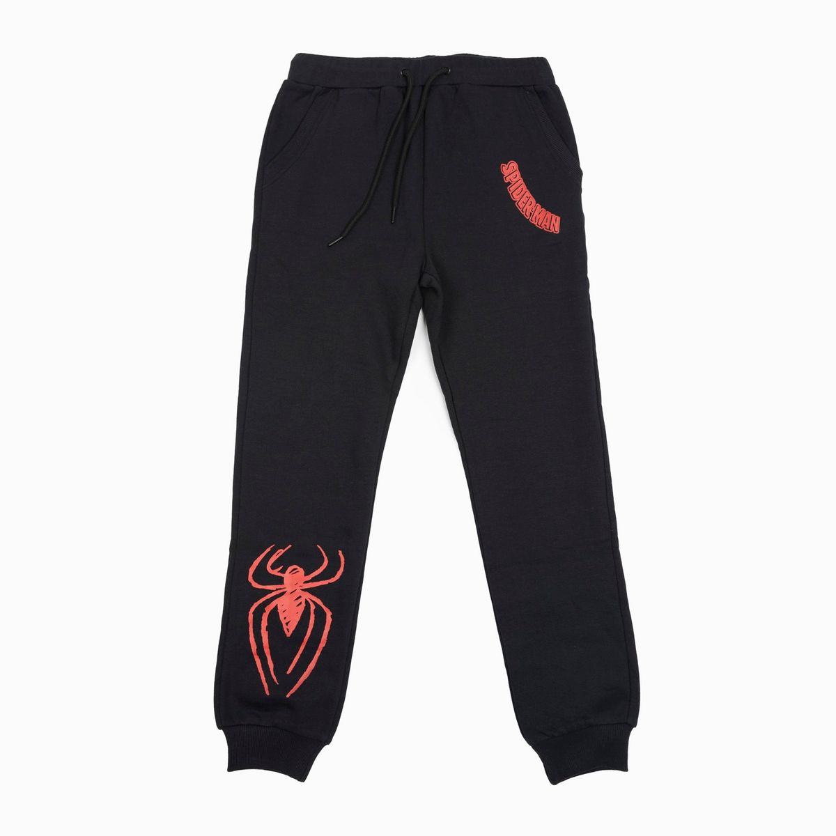 MARVEL - Pantalon de Buzo Niño Spiderman Negro Marvel