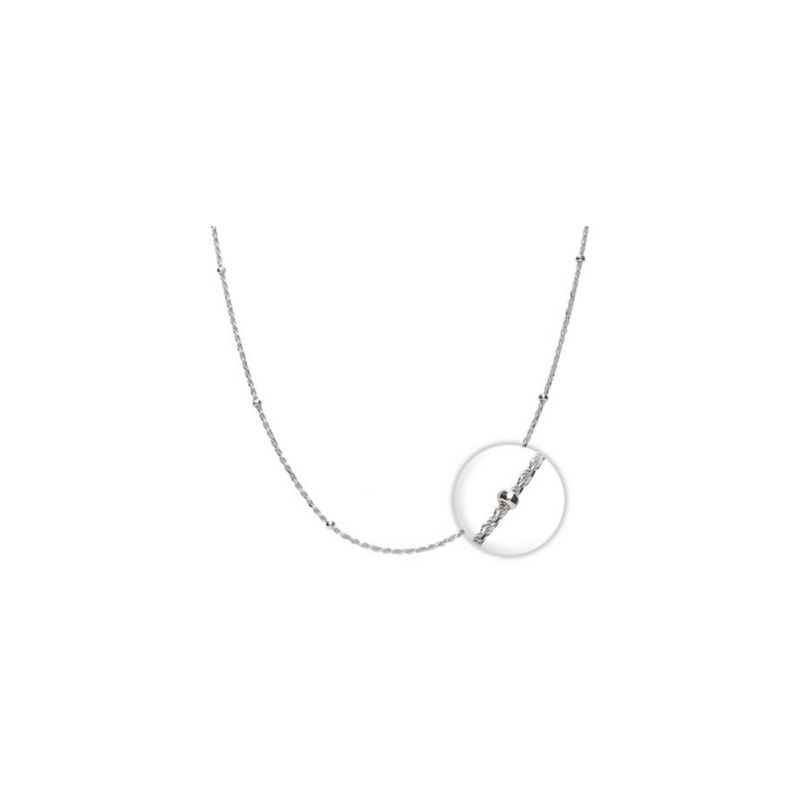 GENERICO - Cadena de Plata Turbillon con Bolitas