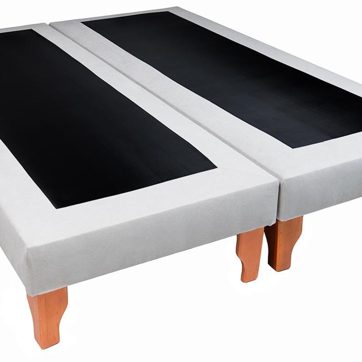 MUEBLES NEW - BASE DOS PLAZAS GRIS LINO.