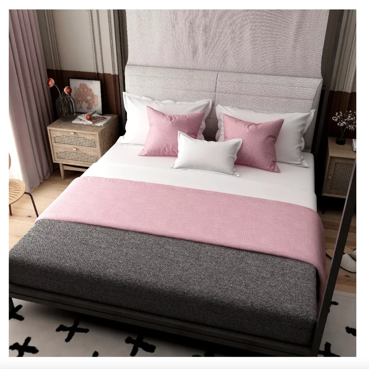 GENERICO - Piecera 60x220cm Mas 2 Fundas Para Cama Gruesa Colores