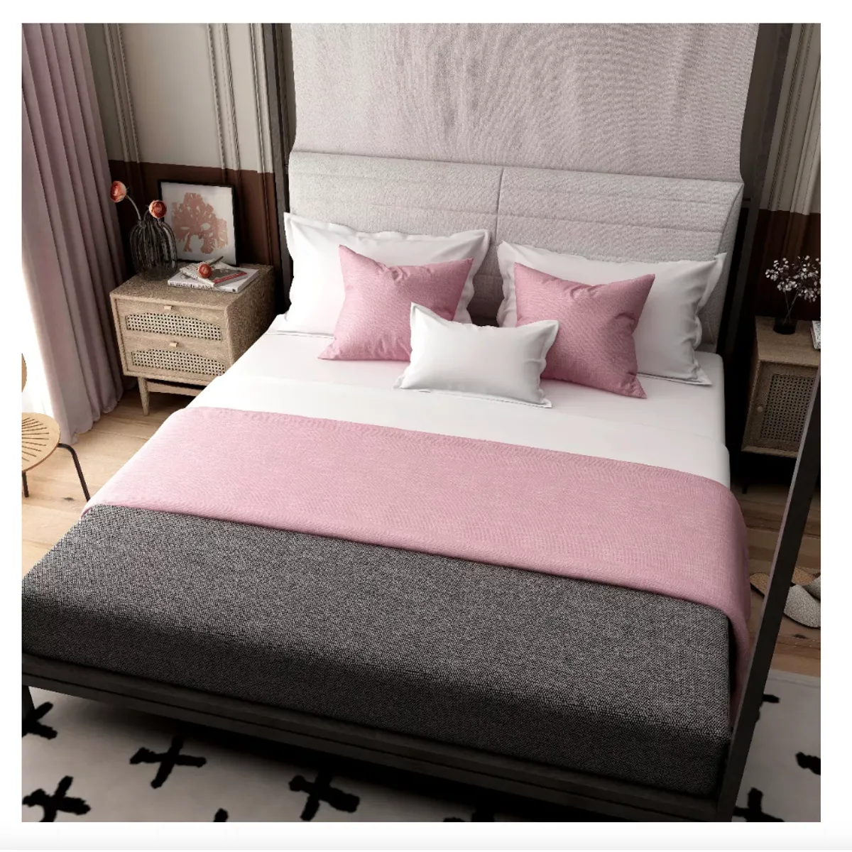 GENERICO - Piecera 60x220cm Mas 2 Fundas Para Cama Gruesa Colores