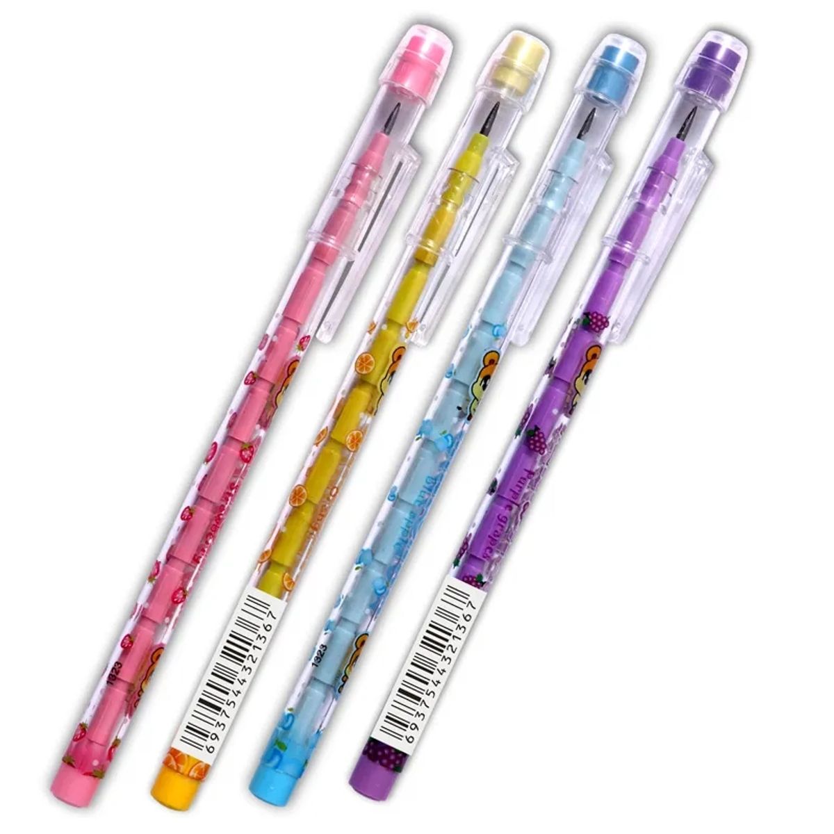 Pack 10 Lápiz grafito kawaii afilado, marca FOSKA - Foto Principal
