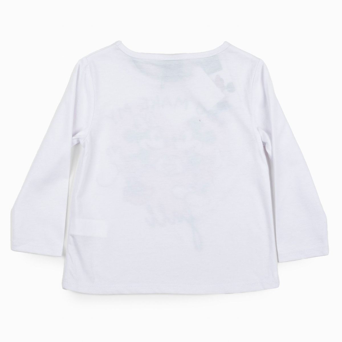 DISNEY - Polera Manga Larga Niña Minnie Corazon Blanco Disney