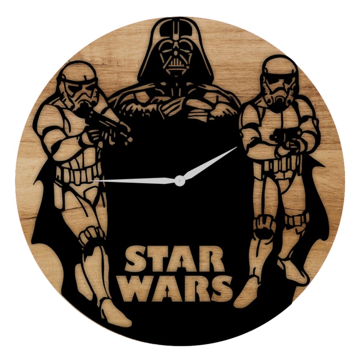 GENERICO - Reloj de Pared Artesanal - 31cm - Star Wars - Dark Vader