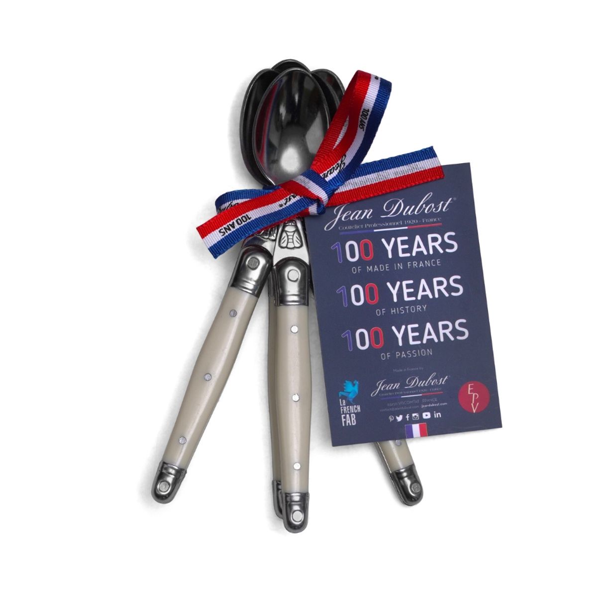 LAGUIOLE - Set 4 cucharas moka cinta Ivory