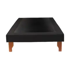 MUEBLES NEW - BASE PLAZA Y MEDIA NEGRO LINO.