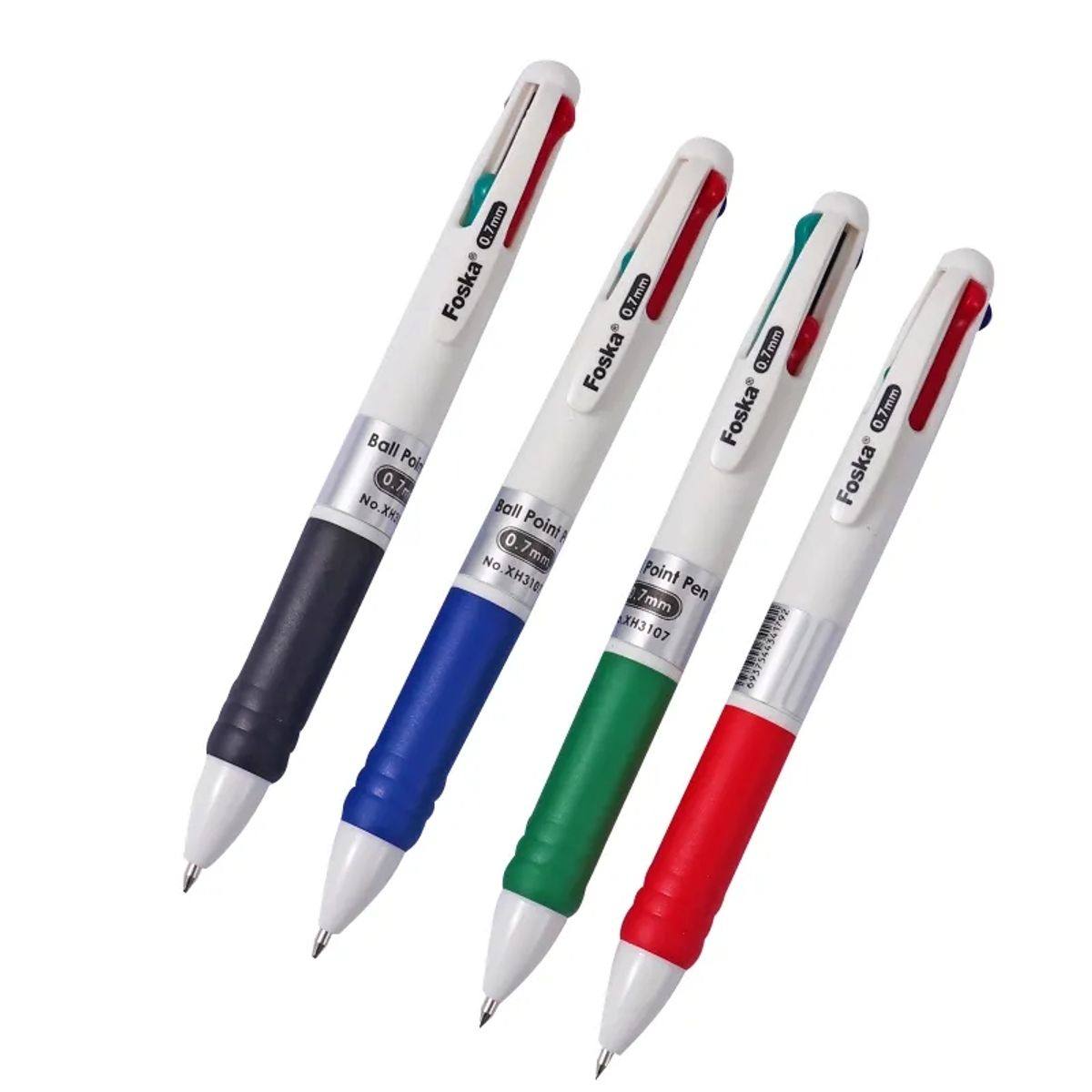 FOSKA - Pack 5 Bolígrafos lapicera 4 colores multifunción