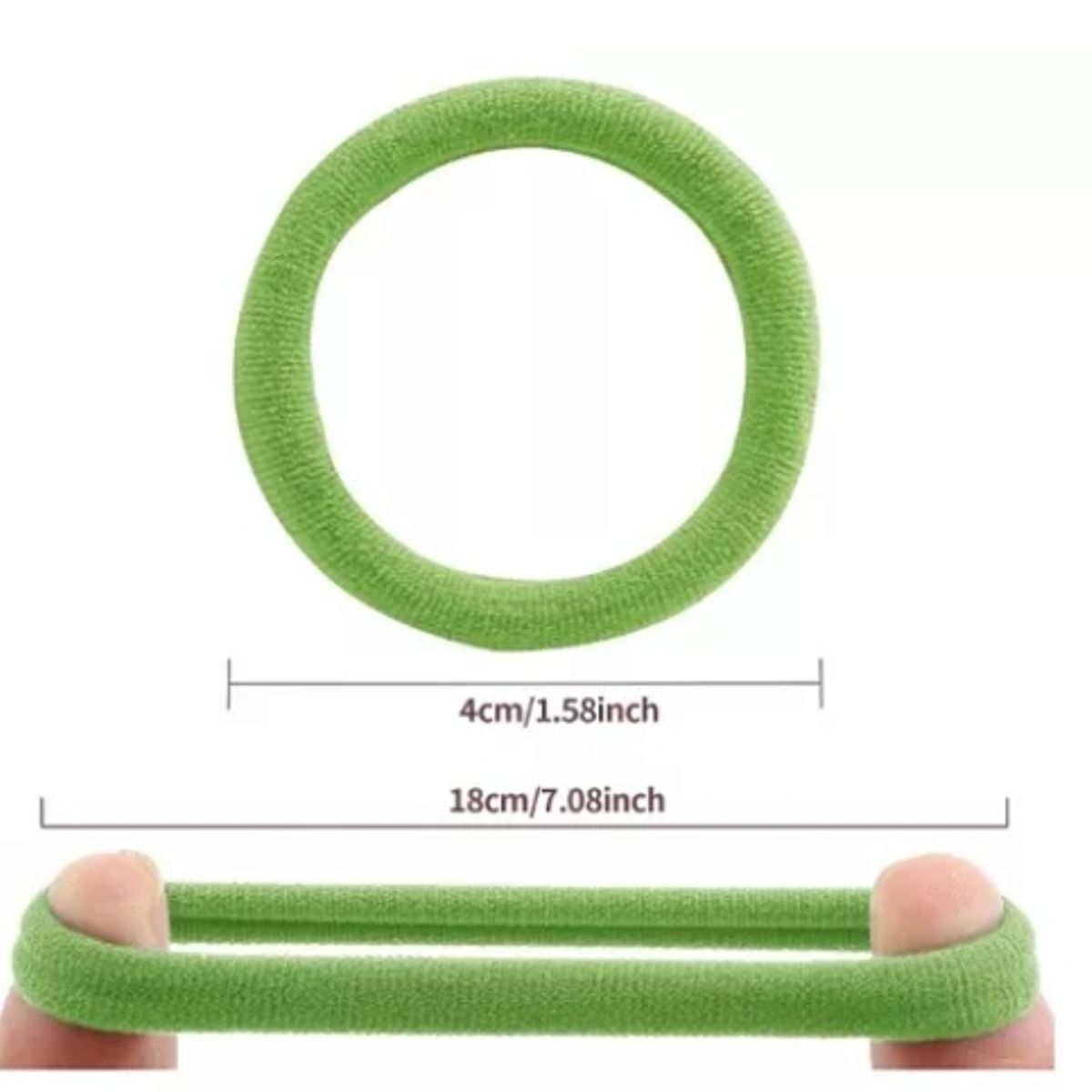 GENERICO - Set 32 Colets Colores Gruesas Para Cabello Pelo Elástico Verde