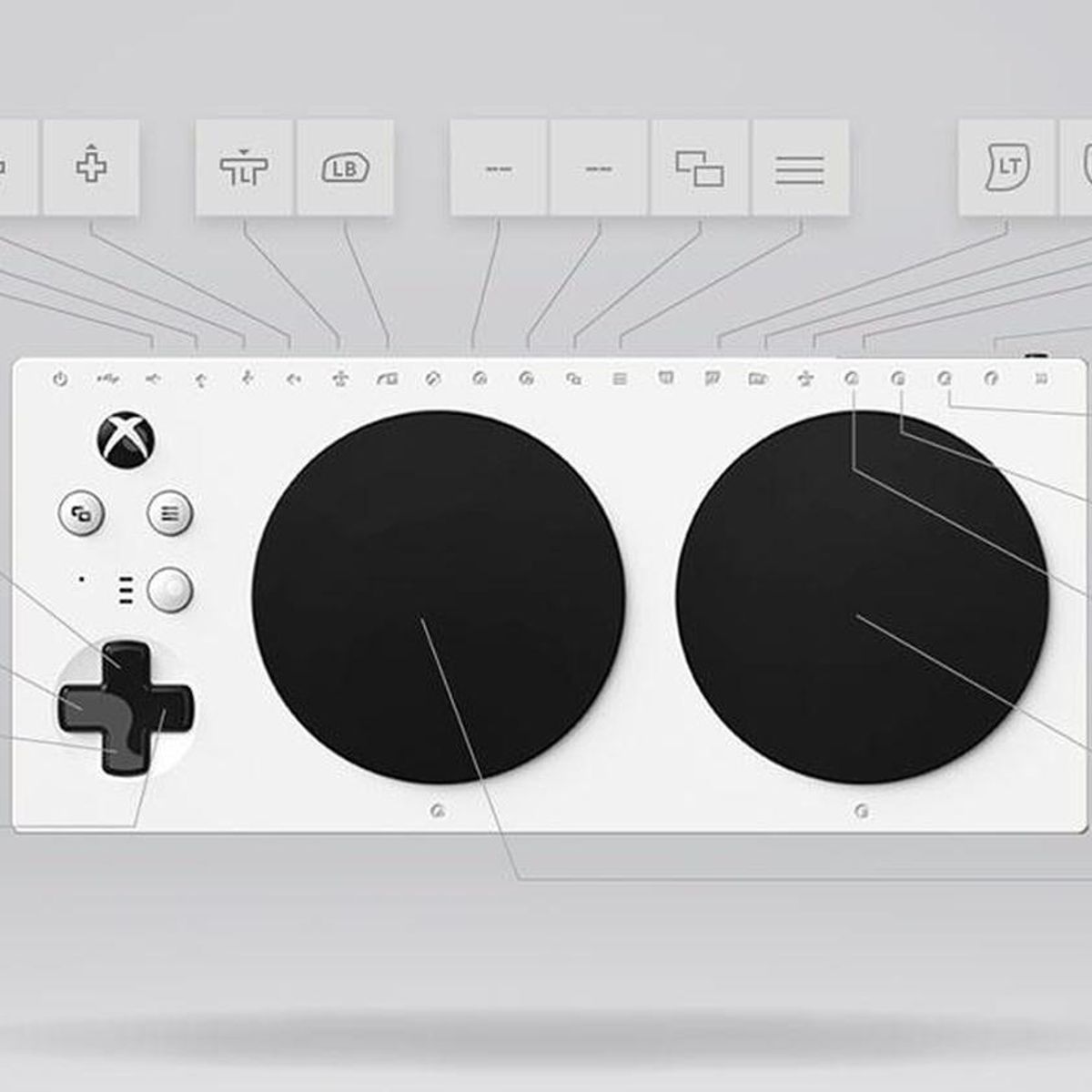 XBOX - Control Adaptativo Wireless Xbox One X,s Usb Tipo C Blanco