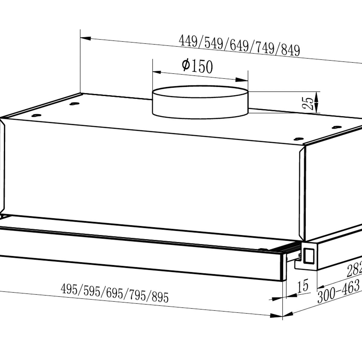 DUNE - Campana de Cocina Empotrable DÜNE  TH0460SS