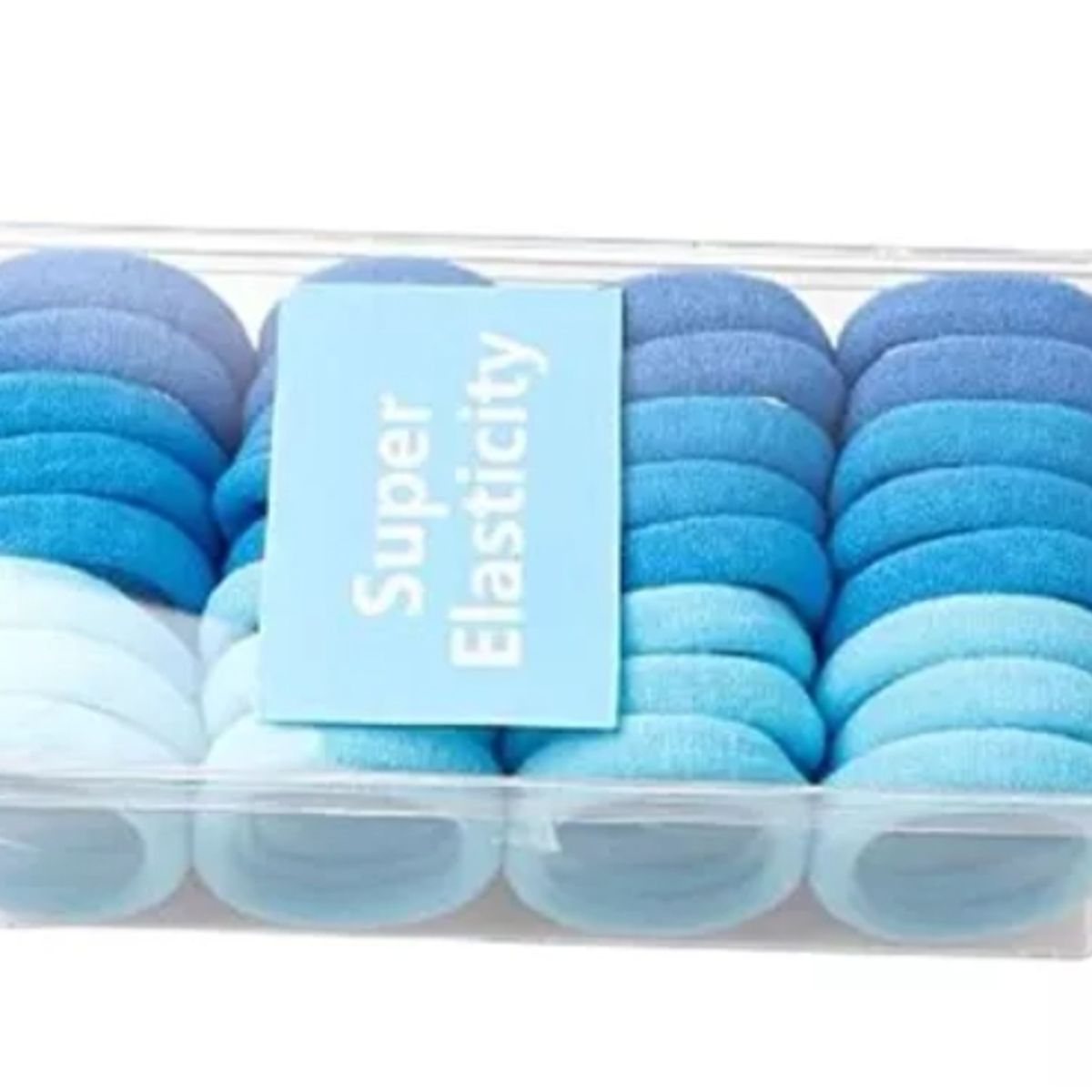 GENERICO - Set 32 Colets Colores Gruesas Para Cabello Pelo Elástico Azul