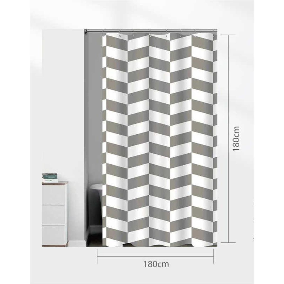 GENERICO - Cortina de Baño 180x180cm