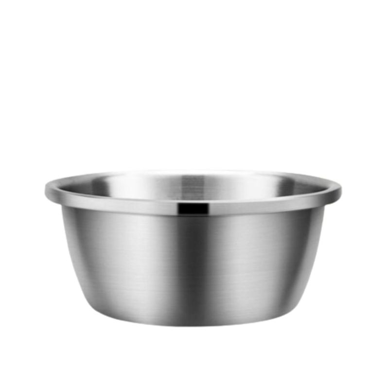 GENERICO - Bowl Ensaladera Redondo Fuente Base Plana Acero Cocina 30CM.