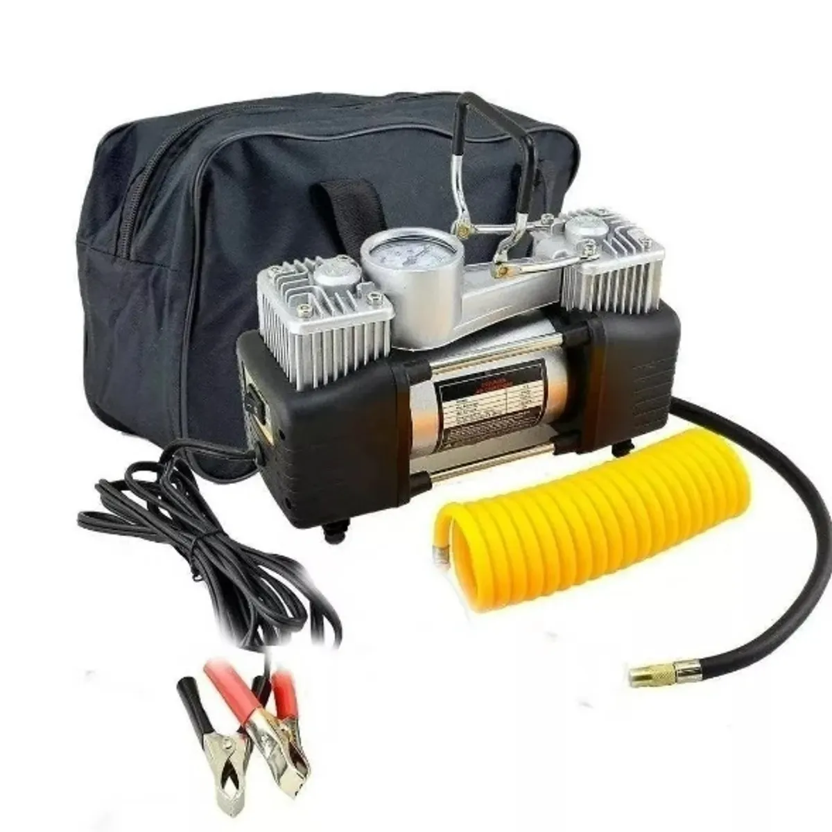 GENERICO - Compresor De Aire Doble Piston Para Auto 12v + Funda