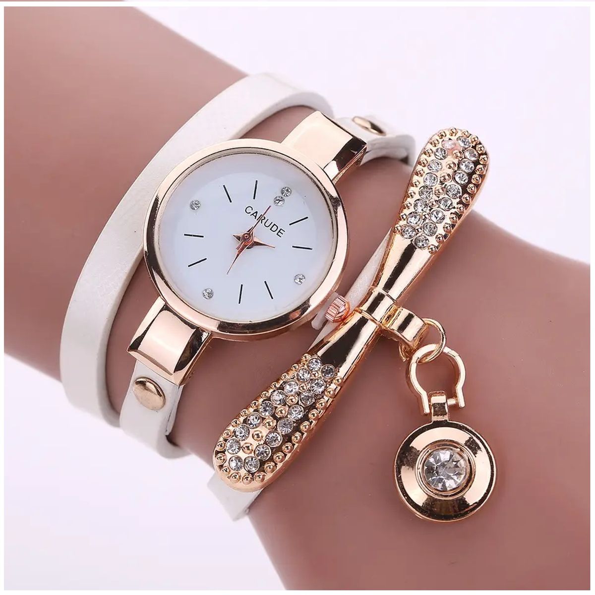 STARTECHOFFICE - Reloj de lujo Personalizado para Mujeres con Incrustaciones y Pulsera de Diamantes