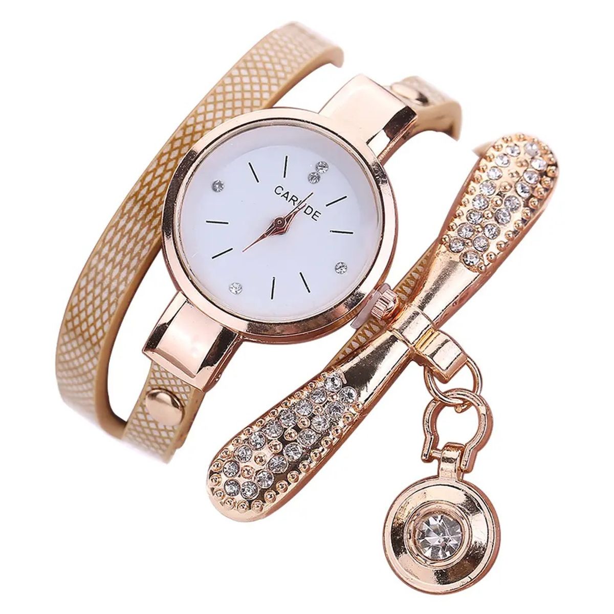 GENERICO - Reloj de lujo Personalizado para Mujeres con Incrustaciones y Pulsera